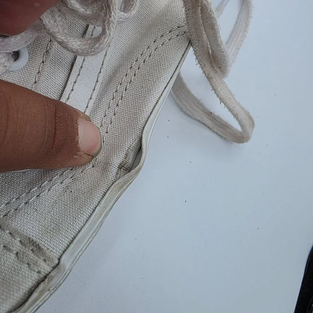 Vans Old Skool Platform Womens Size 8.5 Triple White Athletic Shoes Walking